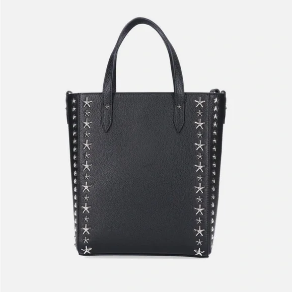 New Jimmy Choo Ladies Pegasi Soft Grainy Leather Star-Embossed Tote Bag - Picture 2 of 4